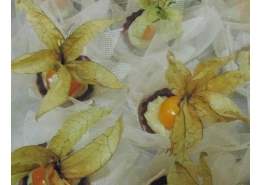 Copinhos recheados com phisalis